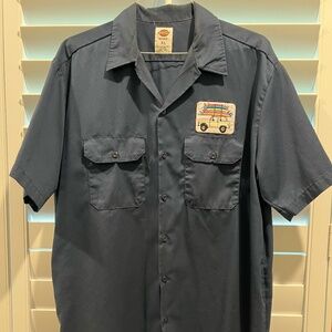 Men's Vintage XL Dickies Work Shirt with 73 Ford Bronco Patch with Surf Boards